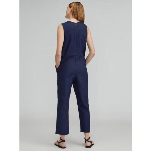 Everlane The Structured Cotton Jumpsuit in Navy Nwt Size 2 - Picture 8 of 8